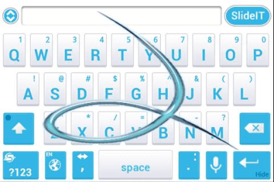 Скриншот приложения SlideIT Abstract Blue Skin - №3
