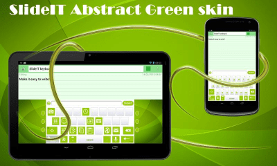 Скриншот приложения SlideIT Abstract Green Skin - №1