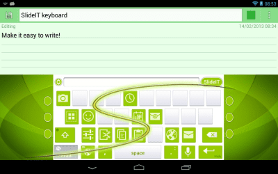 Скриншот приложения SlideIT Abstract Green Skin - №3