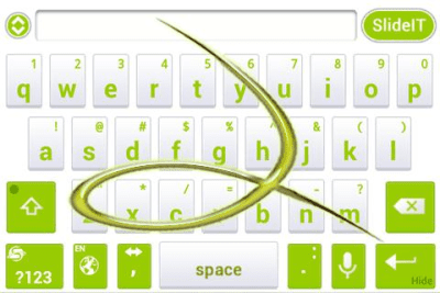 Скриншот приложения SlideIT Abstract Green Skin - №4