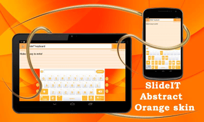 Скриншот приложения SlideIT Abstract Orange Skin - №1