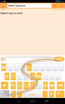 Скриншот приложения SlideIT Abstract Orange Skin - №2