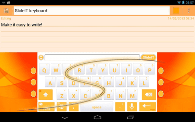 Скриншот приложения SlideIT Abstract Orange Skin - №3
