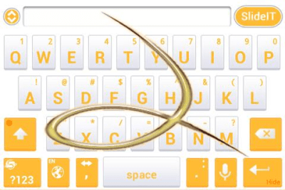 Скриншот приложения SlideIT Abstract Orange Skin - №4