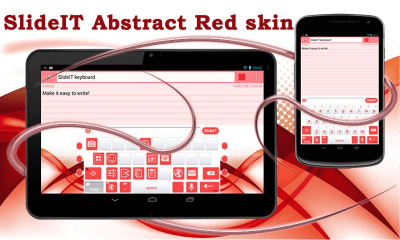 Скриншот приложения SlideIT Abstract Red Skin - №1