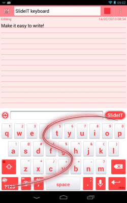 Скриншот приложения SlideIT Abstract Red Skin - №2