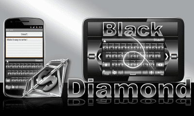 Скриншот приложения SlideIT Black Diamond Skin - №1