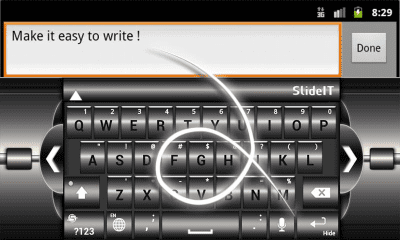 Скриншот приложения SlideIT Black Diamond Skin - №3