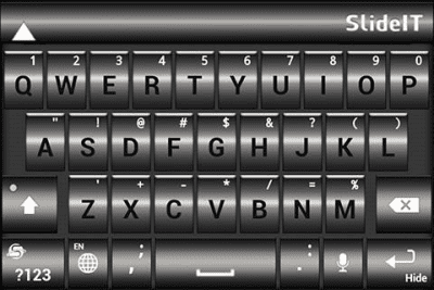 Скриншот приложения SlideIT Black Diamond Skin - №4