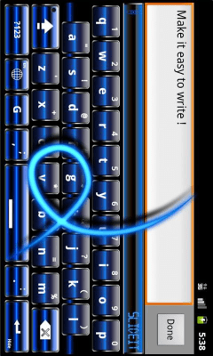 Скриншот приложения SlideIT Blue Digital Skin - №3