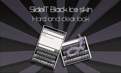 Скриншот приложения SlideIT Black Ice Skin - №1