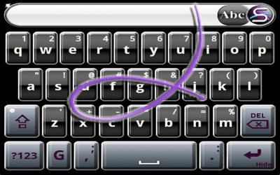 Скриншот приложения SlideIT Black Ice Skin - №3