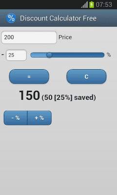 Скриншот приложения Discount Calculator Free - №2