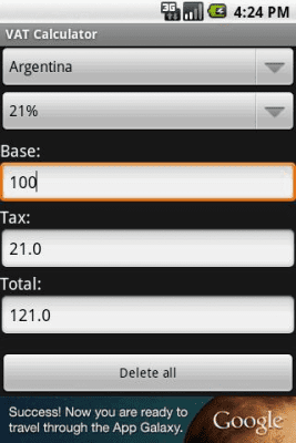 Скриншот приложения VAT Calculator - №1