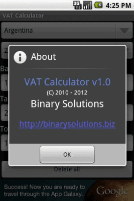 Скриншот приложения VAT Calculator - №2