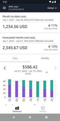 Скриншот приложения AWS Console - №3