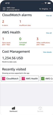 Скриншот приложения AWS Console - №1