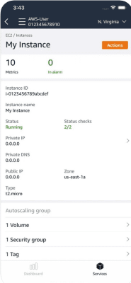 Скриншот приложения AWS Console - №5
