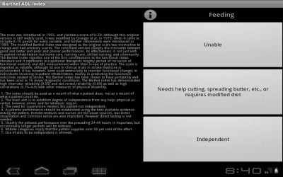 Скриншот приложения Индекс Бартела - №5