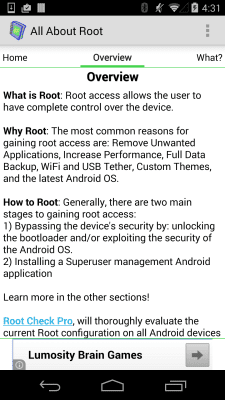 Скриншот приложения Root for Android - All About - №2