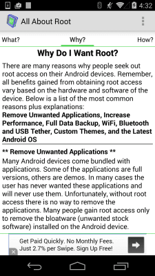 Скриншот приложения Root for Android - All About - №4