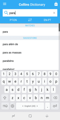 Скриншот приложения EnglishPortuguese Mini Dictionary - №2