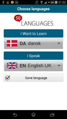 Скриншот приложения Датский 50 языков - №2