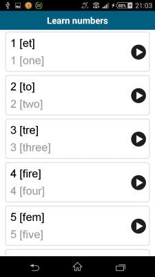 Скриншот приложения Датский 50 языков - №8