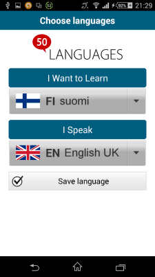 Скриншот приложения Финский 50 языков - №2