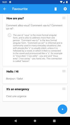 Скриншот приложения Learn French Phrasebook - №6