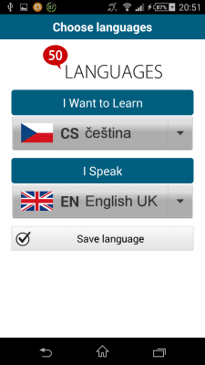 Скриншот приложения Чешский 50 языков - №2