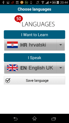 Скриншот приложения Хорватский 50 языков - №2