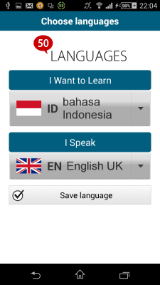 Скриншот приложения Индонезийский 50 языков - №2