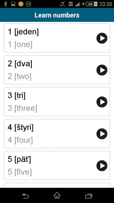 Скриншот приложения Словацкий 50 языков - №4