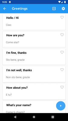 Скриншот приложения Learn Italian Phrasebook - №2