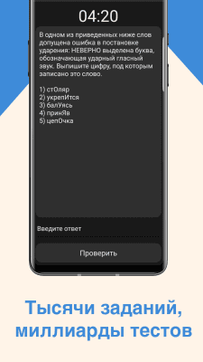 Скриншот приложения ЕГЭ Русский Язык - №2