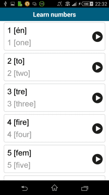 Скриншот приложения Норвежский 50 языков - №5