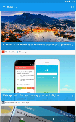 Скриншот приложения Drippler - Android Tips & Apps - №4