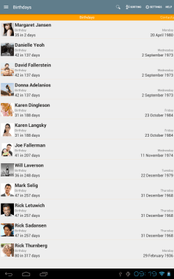 Скриншот приложения Дни рождения - №5