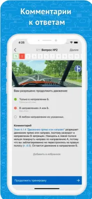 Скриншот приложения Рэй.Экзамен ПДД 2022: билеты - №4