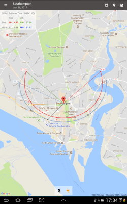 Скриншот приложения Позиция Солнце и Восход Demo - №10