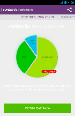Скриншот приложения Runtastic Pedometer - №3