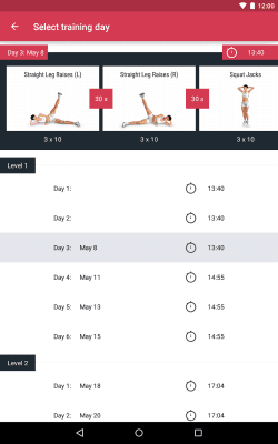 Скриншот приложения Runtastic Leg Trainer Ноги - №16