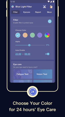 Скриншот приложения Blue Light Filter - night mode - №3