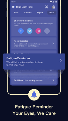 Скриншот приложения Blue Light Filter - night mode - №4