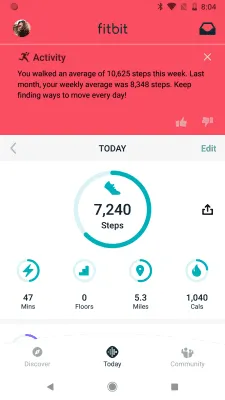 Скриншот приложения Fitbit - №1