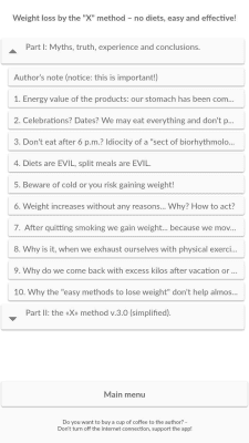 Скриншот приложения Похудение по методу «Х»: без диет, легко, удачно - №3