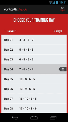 Скриншот приложения Runtastic Squats Приседания - №6