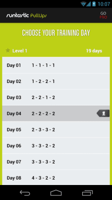 Скриншот приложения Runtastic Pull-Ups - №6