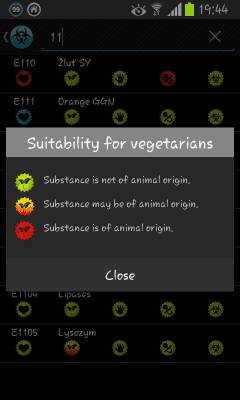 Скриншот приложения E Numbers/Food Additives - №3